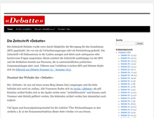 Tablet Screenshot of debatte.ch